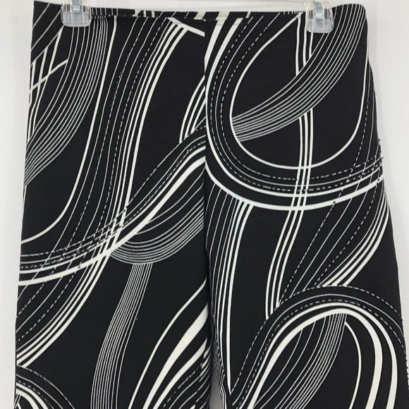 Vintage Haven Bleu B/W Flare Pants sz 6 Psychedelic Y2K - Picture 4 of 13